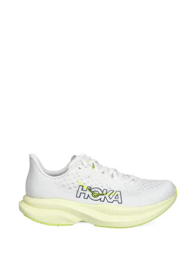 Hoka Mach 6 Logo-print Sneakers In White