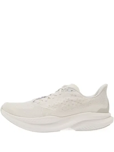 Hoka Mach 6 Perforated-detail Sneakers In White