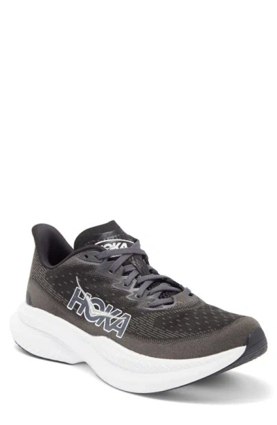 Hoka Breathable Mesh Sneakers With Cushioned Rubber Sole In Black