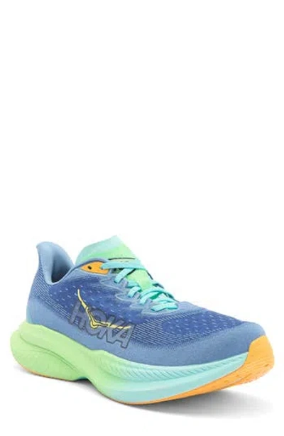 Hoka Mach 6 Canvas Sneakers In Blue