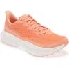 Hoka Mach 6 Running Shoe In Guava/white
