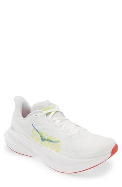 Hoka Mach 6 Running Shoe In White/nimbus Cloud