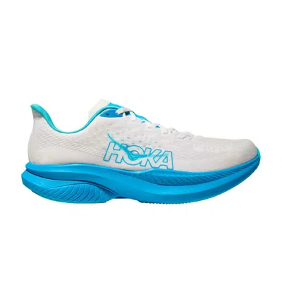 Pre-owned Hoka Mach 6 'white Skyward Blue' | Men's Size 7