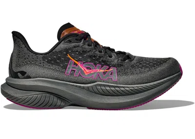Pre-owned Hoka Mach 6 (women's) Sneakers In Black/fuchsia In Multi