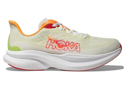 Pre-owned Hoka Mach 6 (women's) Sneakers In White/lettuce