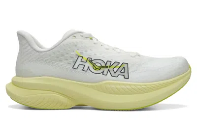 Pre-owned Hoka Mach 6 (women's) Sneakers In White/neon  Citrus