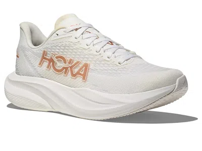 Hoka Womens  Mach 7 In White/white/gold