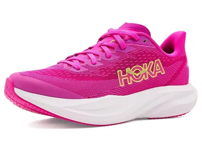 Hoka Mach 7 (big Kid) Kids Shoes Fuchsia/neon Dragonfruit: 6.5 Big Kid M In Pink