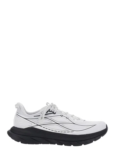 Hoka Mach Remastered Aura Unisex Running Shoes With Cushioned Sole And Tech Fabric Upper In White