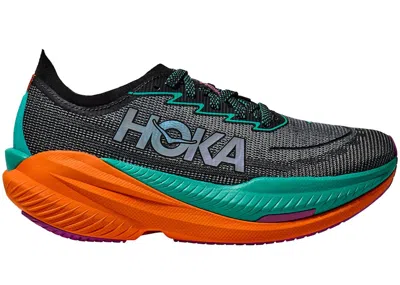 Pre-owned Hoka Mach X 2 (women's) Sneakers In Black/electric Aqua In Multi