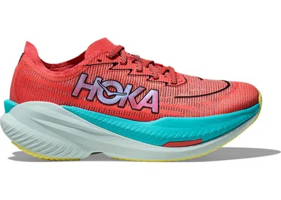 Pre-owned Hoka Mach X 2 (women's) Sneakers In Grapefruit/electric Coral In Multi