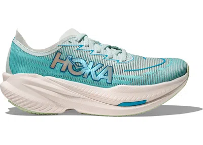 Pre-owned Hoka Mach X 2 (women's) Sneakers In Snow Melt/blue Spark