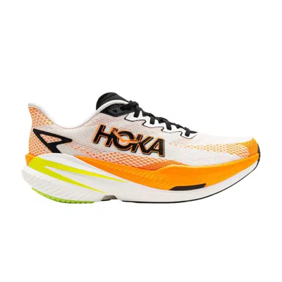 Pre-owned Hoka Mach X 3 'white Neon Tangerine' | Men's Size 11.5