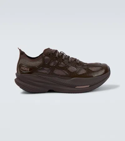Hoka Mach X Caged Running Shoes In Brown