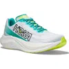 Hoka Mach X Running Shoe In White/blue Glass