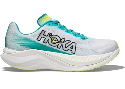 Pre-owned Hoka Mach X (women's) Sneakers In White/blue Glass In Multi