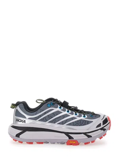 HOKA MAFATE GREY SNEAKERS WITH INSERT DESIGN AND DRAWSTRING CLOSURE IN SYNTHETIC FIBER UNISEX