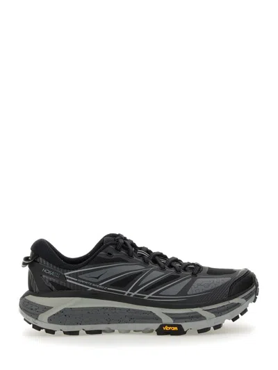 HOKA 'MAFATE SPEED 2' BLACK LOW TOP SNEAKERS WITH LOGO PRINT ON THE SIDE IN TECH FABRIC UNISEX