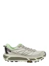Hoka 'mafate Speed 2' Grey Low Top Sneakers With Logo Print On The Side In Tech Fabric Unisex