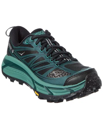 Hoka Mafate Speed 2 Leather & Canvas Sneaker In Green