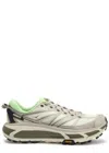 Hoka 'mafate Speed 2' Grey Low Top Sneakers With Logo Print On The Side In Tech Fabric Unisex In Green