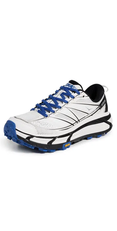 Hoka Mafate Speed 2 Sneakers White/cobalt Blue In Animal Print