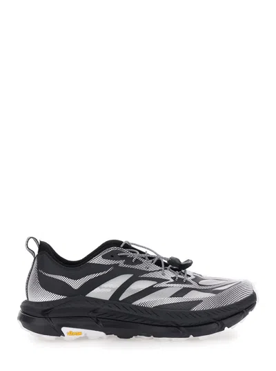 HOKA MAFATE SPEED 4 LITE BLACK LOW TOP SNEAKERS WITH MESH PANELS IN TECH FABRIC UNISEX