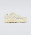 Hoka Off White Lace Up Sneakers In Gray