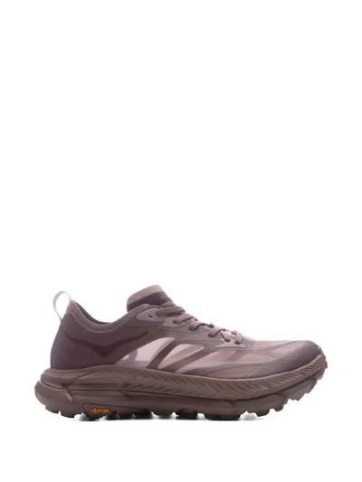 Hoka One One Mafate Speed 4 Lite Low-top Pink Nylon Sneakers In Brown
