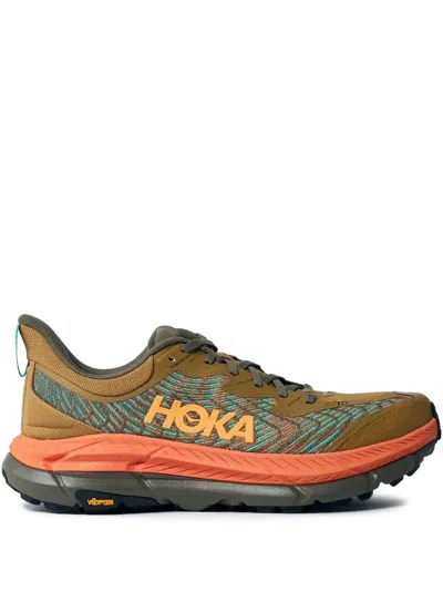 Hoka One One Mafate Speed 4 Lace-up Sneakers In Brown