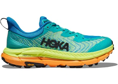 Pre-owned Hoka Mafate Speed 4 (women's) Sneakers In Ceramic/diva Blue