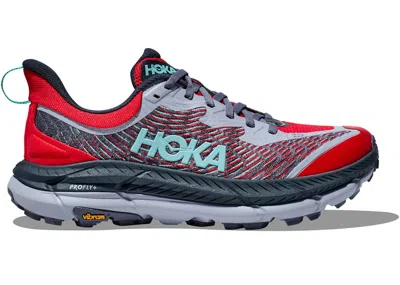 Pre-owned Hoka Mafate Speed 4 (women's) Sneakers In Cerise/stormy Skies In Multi