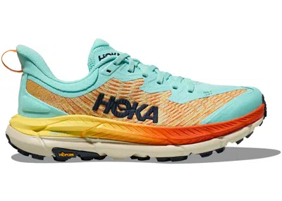 Pre-owned Hoka Mafate Speed 4 (women's) Sneakers In Cloudless/sherbet In Pink