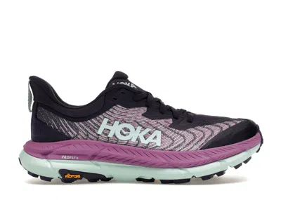 Pre-owned Hoka Mafate Speed 4 (women's) Sneakers In Night Sky Blue/orchid In Multi