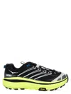 Hoka Black And Yellow Mafate Three2 Sneakers In Black