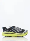 Hoka Black And Yellow Mafate Three2 Sneakers In Black