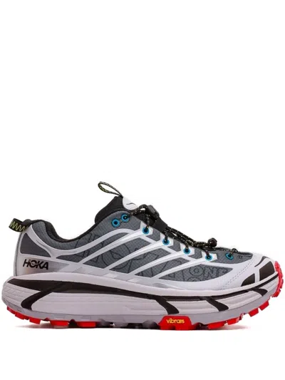 Hoka Mesh Sneakers With Heat-bonded Overlays In Gray