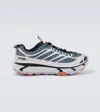 Hoka Mesh Sneakers With Heat-bonded Overlays In Gray
