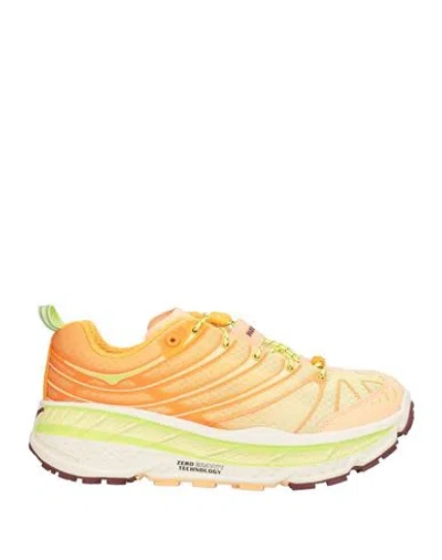 HOKA HOKA MAN SNEAKERS ORANGE SIZE 9 TEXTILE FIBERS