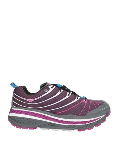 Hoka Man Sneakers Plum Size 12 Textile Fibers In Purple