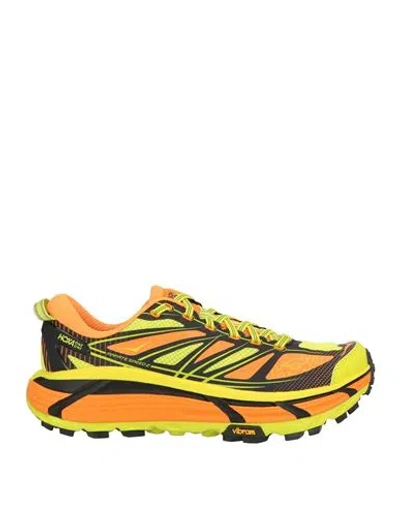 Hoka Man Sneakers Yellow Size 9 Textile Fibers In Multi