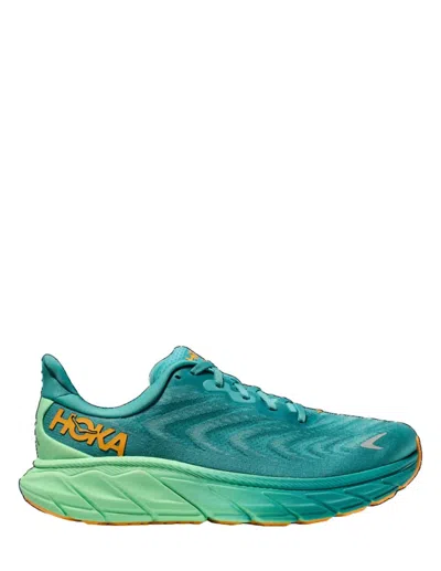Hoka Men's Arahi 6 Running Shoes In Ocean Mist/lime Glow In Blue