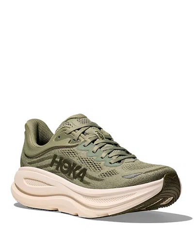HOKA MEN'S BONDI 9 LACE UP RUNNING SNEAKERS IN SEAMOSS/EUCALYPTUS