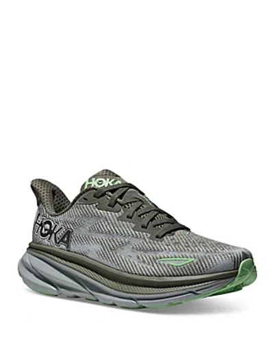 Hoka Men's Clifton 9 Running Sneakers In Olize Haze/mercury