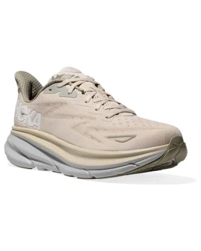 HOKA MEN'S CLIFTON 9 SHOES IN OAT MILK/BARLEY