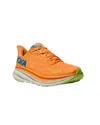 Hoka Men's Clifton 9 Shoes In Solar Flare/lettuce In Orange