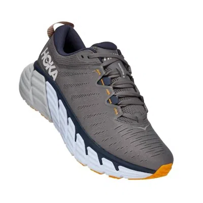 Hoka Men's Gaviota 3 Shoes - Medium In Charcoal Grey Ombre Blue In Gray
