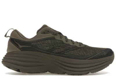 Pre-owned Hoka Men's  One One Bondi 8 Caged Stealth/tech Sneakers In Deep In Umber/deep Umber
