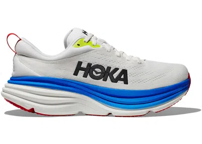 Pre-owned Hoka Men's  One One Bondi 8 Sneakers In Blanc De Blanc/virtual Blue