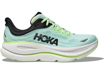 Pre-owned Hoka Men's  One One Bondi 9 Sneakers In Luna Moth/blue Spark